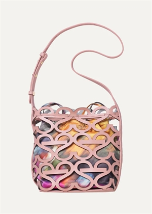 Small tote cut out logo bag Pink Nectar Stine Goya 